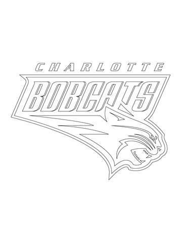 Charlotte Bobcats Logo  Coloring Page